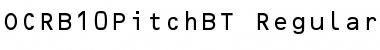 Download OCR-B 10 PitchRegular Font