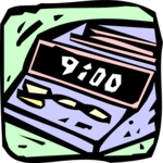 Digital Alarm - 09 o'Clock Clip Art