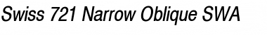 Swiss 721 Narrow SWA Oblique Font