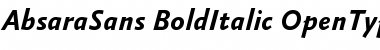AbsaraSans-BoldItalic Regular Font