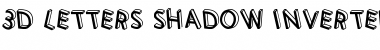 3D Letters Shadow Inverted Font