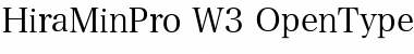 Download Hiragino Mincho ProW3 Font
