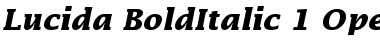 Lucida Bold Italic Font
