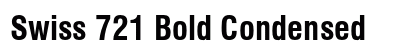 Swiss 721 Bold Condensed Font Swiss 721 Bold Condensed Font Preview