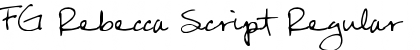 Download FG Rebecca ScriptRegular Font