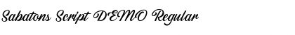 Download Sabatons Script DEMO Font Download Sabatons Script DEMO Font