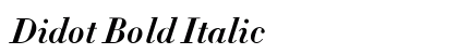 Didot Bold Italic Font Didot Bold Italic Font Preview