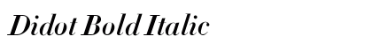Didot Bold Italic Font Didot Bold Italic Font Preview