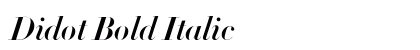 Didot Bold Italic Font Didot Bold Italic Font Preview