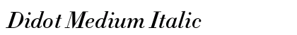 Didot Medium Italic Font Didot Medium Italic Font Preview