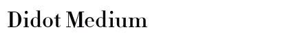 Didot Medium Font Didot Medium Font Preview