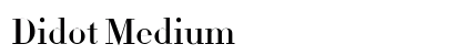 Didot Medium Font Didot Medium Font Preview