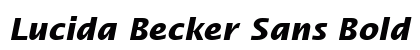 Lucida Becker Sans Bold Italic Font Lucida Becker Sans Bold Italic Font Preview