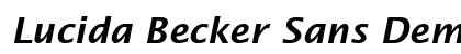 Lucida Becker Sans Demi Italic Font Lucida Becker Sans Demi Italic Font Preview