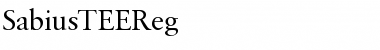 Download SabiusTEEReg Font Download SabiusTEEReg Font