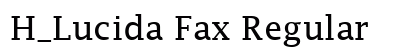 H_Lucida Fax Regular Font H_Lucida Fax Regular Font Preview