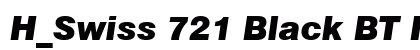 H_Swiss 721 Black BT Italic Font H_Swiss 721 Black BT Italic Font Preview