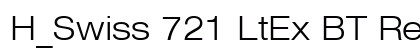 H_Swiss 721 LtEx BT Regular Font H_Swiss 721 LtEx BT Regular Font Preview