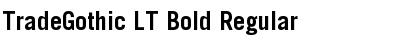 TradeGothic LT Bold Regular Font