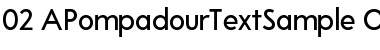 A Pompadour Sample Font