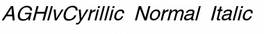 AGHlvCyrillic Normal-Italic Font
